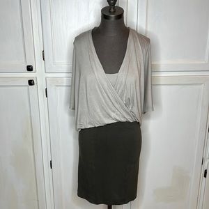 Philosophy two toned dress dark and light grey size Medium